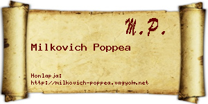 Milkovich Poppea névjegykártya
